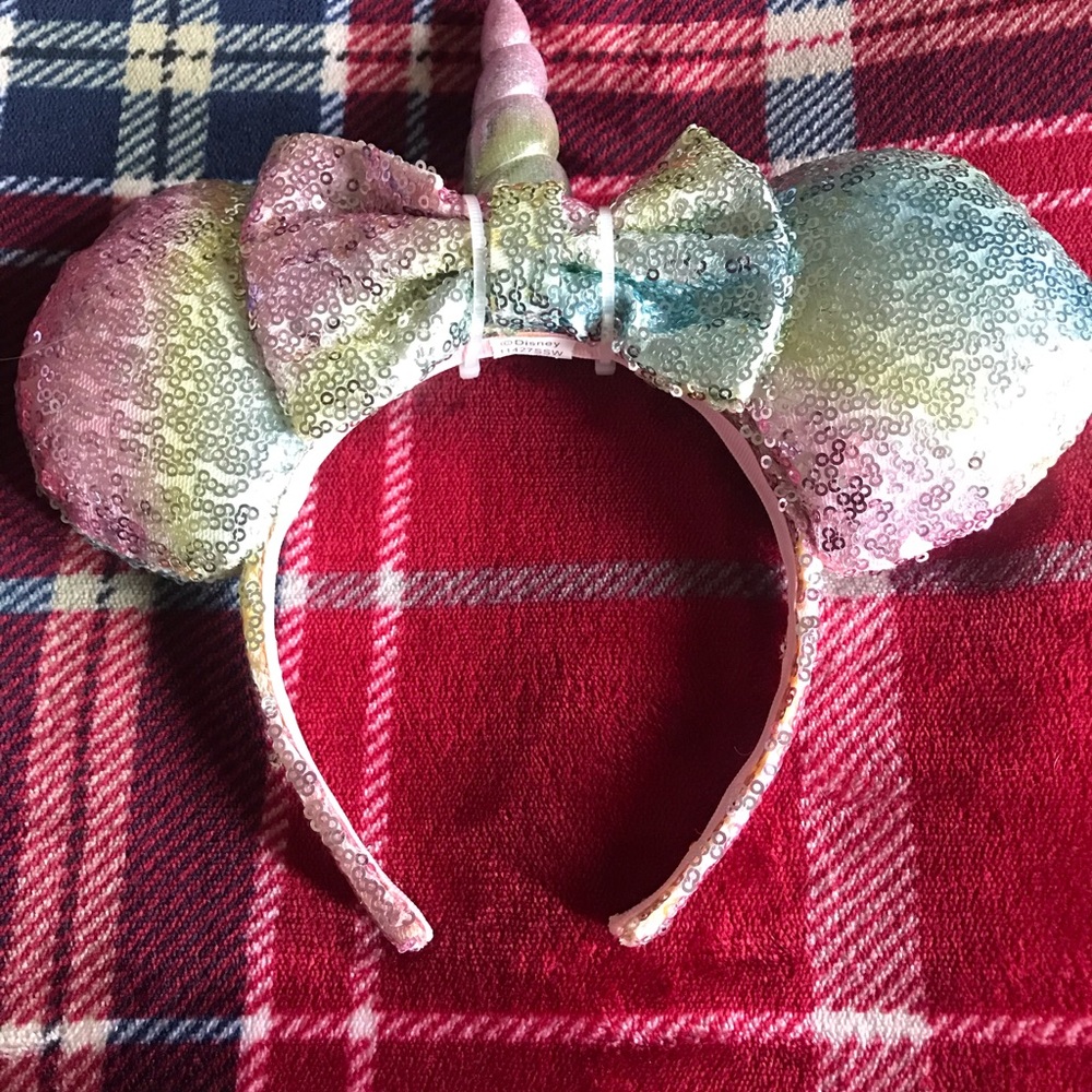 Disney Sequin Pastel Unicorn Minnie Ear Headband, New